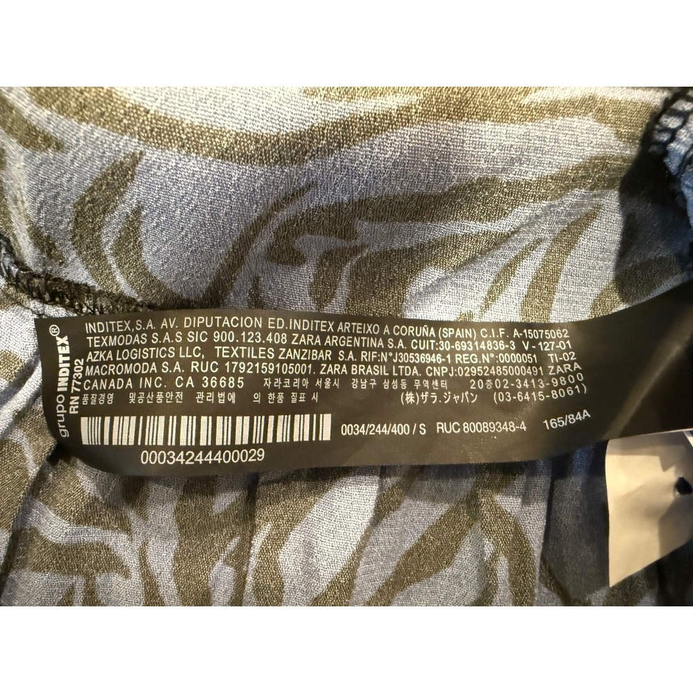 Zara‎ Dress Blue Black Print Casual  Womens - Picture 7 of 9